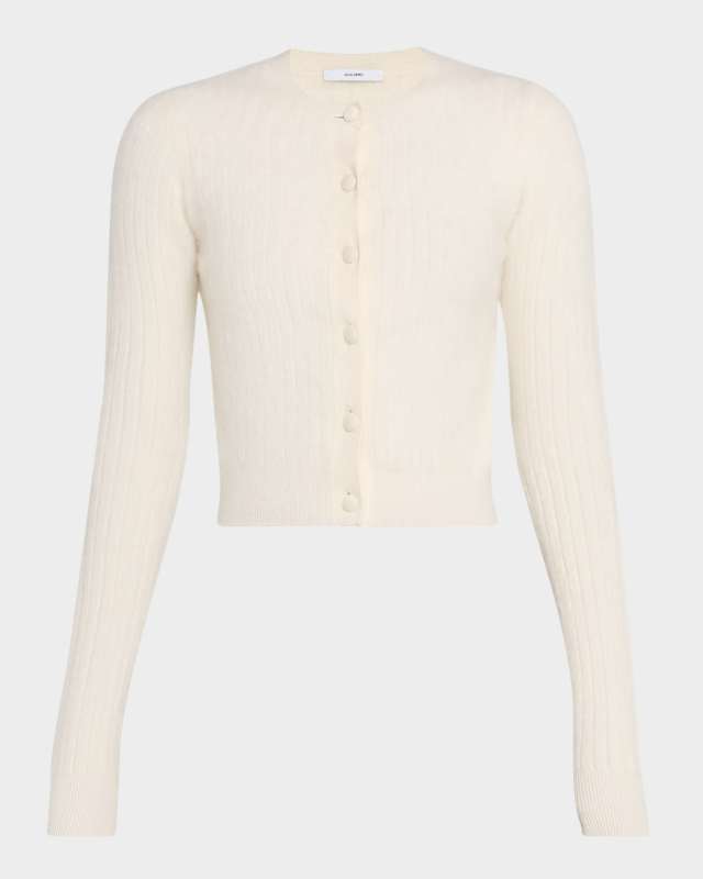 Crus Cashmere Crop Crewneck Cardigan